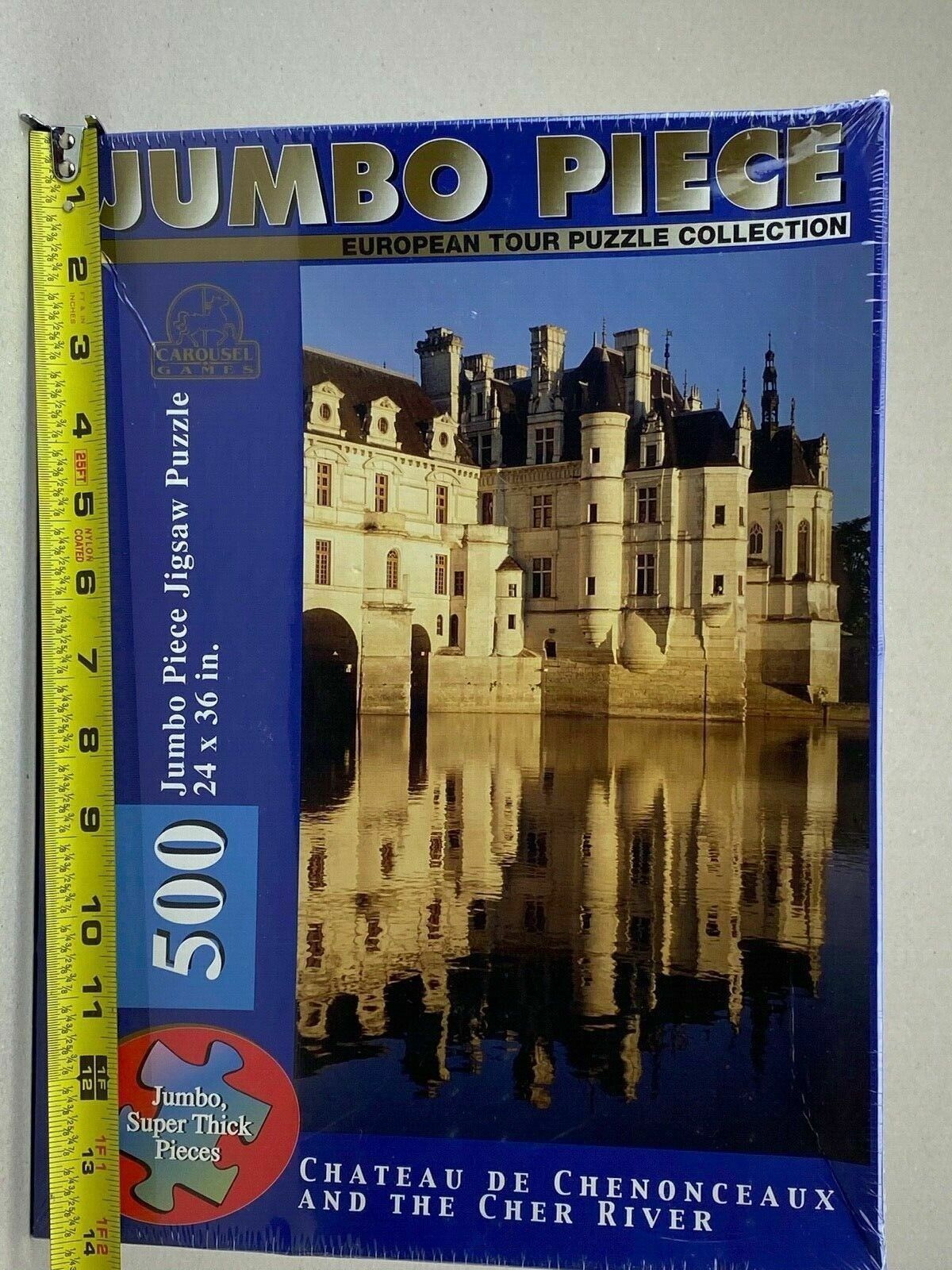 Jumbo European Tour  Chateau De Chenonce 500 Piece Jigsaw Puzzle  24"x36" New