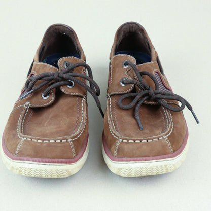 Sebago Brice Leather Boat Shoes Brown/Tan Mens Size 8.5M