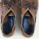 Sebago Brice Leather Boat Shoes Brown/Tan Mens Size 8.5M