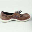 Sebago Brice Leather Boat Shoes Brown/Tan Mens Size 8.5M