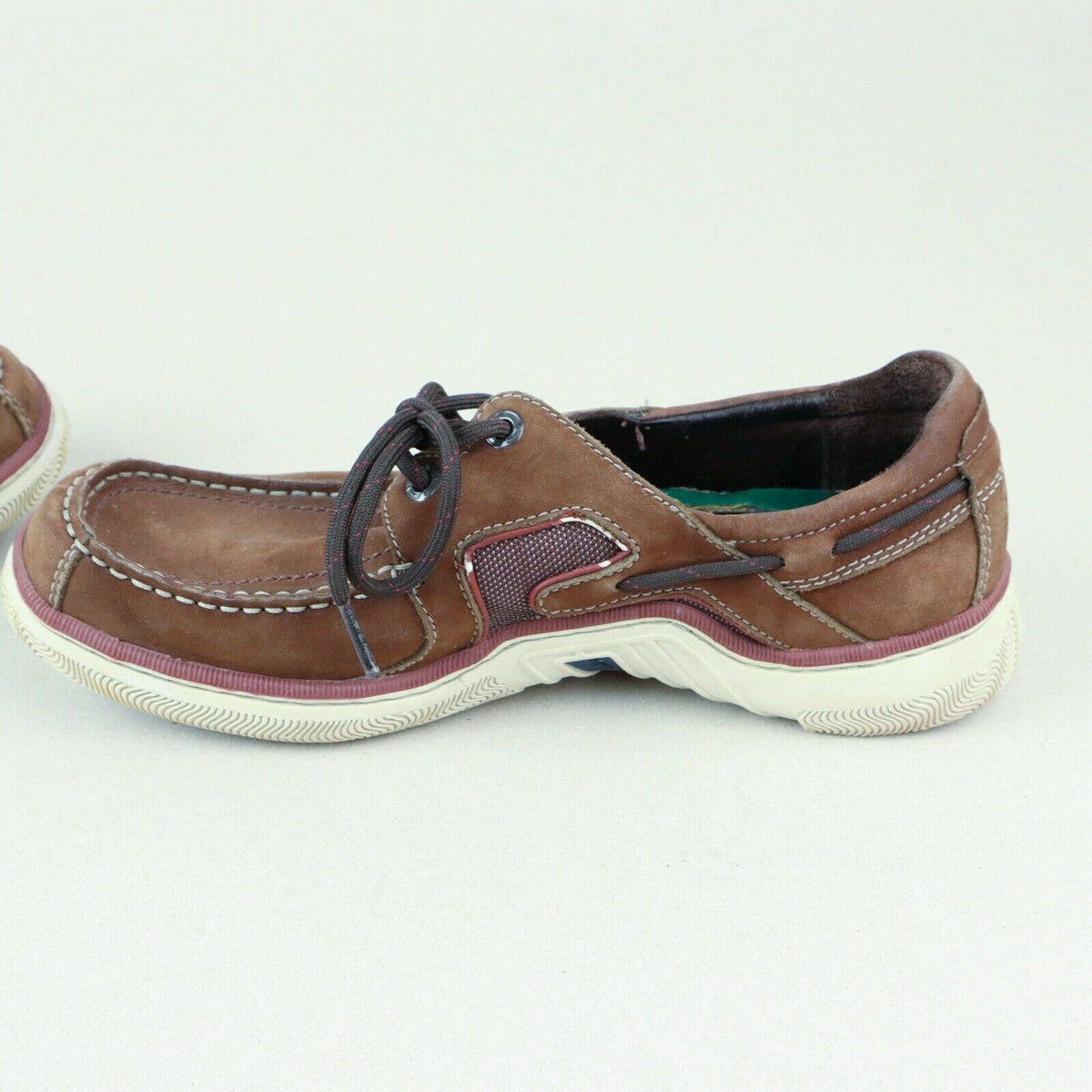 Sebago Brice Leather Boat Shoes Brown/Tan Mens Size 8.5M