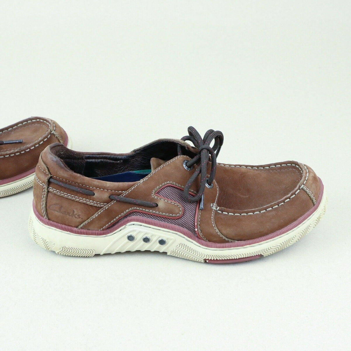 Sebago Brice Leather Boat Shoes Brown/Tan Mens Size 8.5M