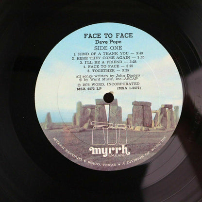 Dave Pope 'Face to Face' Vinyl LP Record