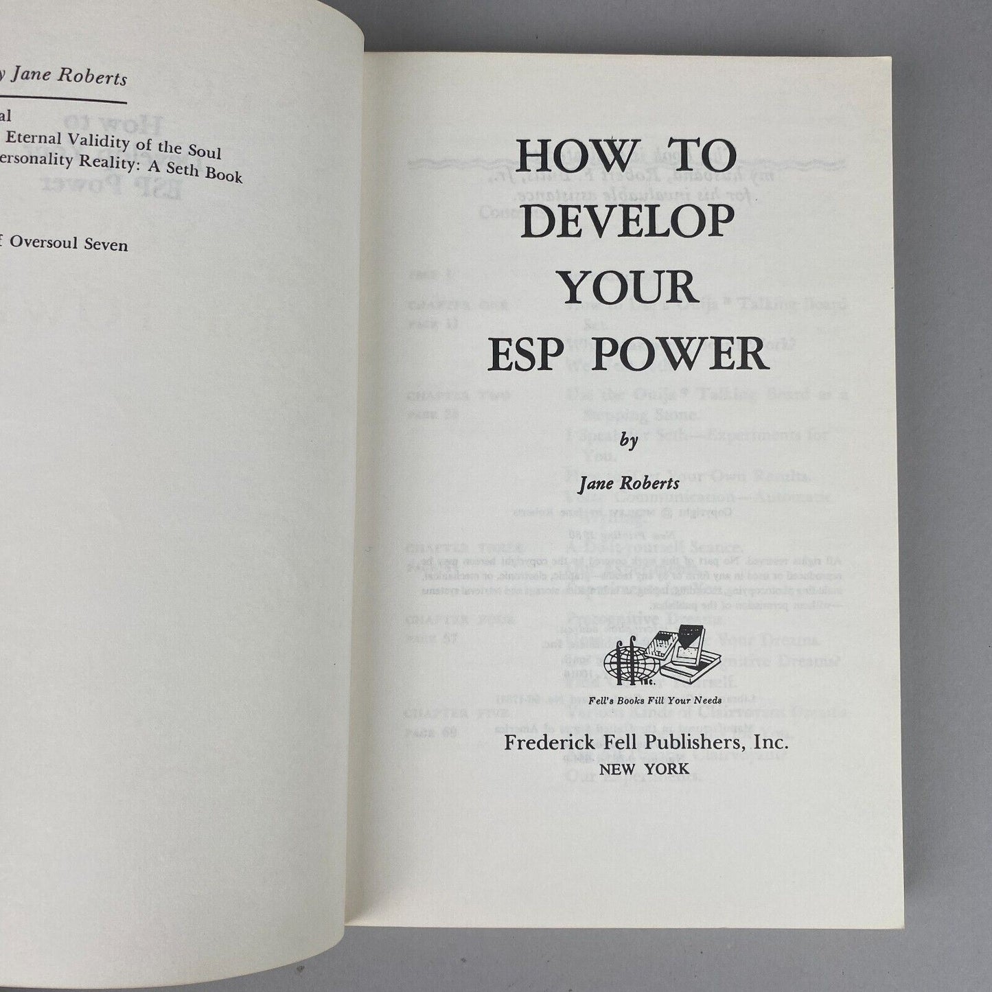 How to Develop Your ESP Power by Jane Roberts