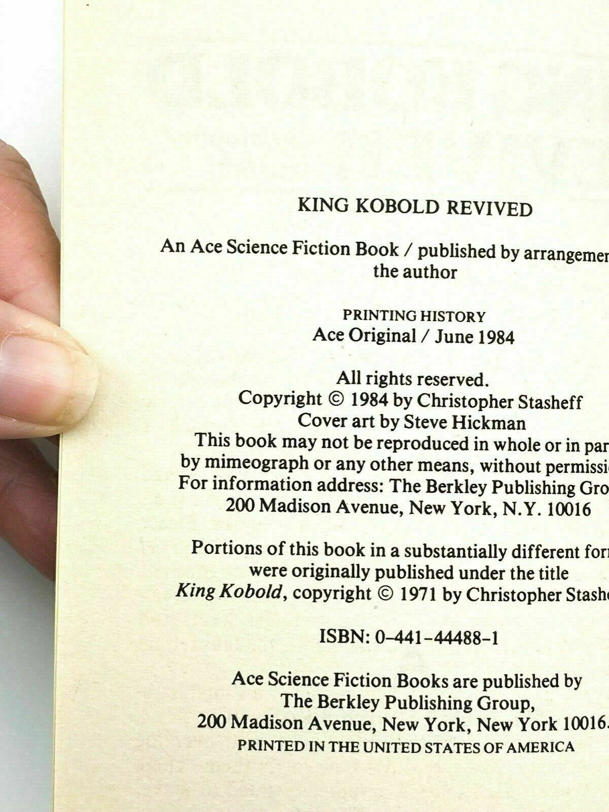 King Kobold Revived by Christopher Stasheff 1971/1984 Ace Paperback Vintage