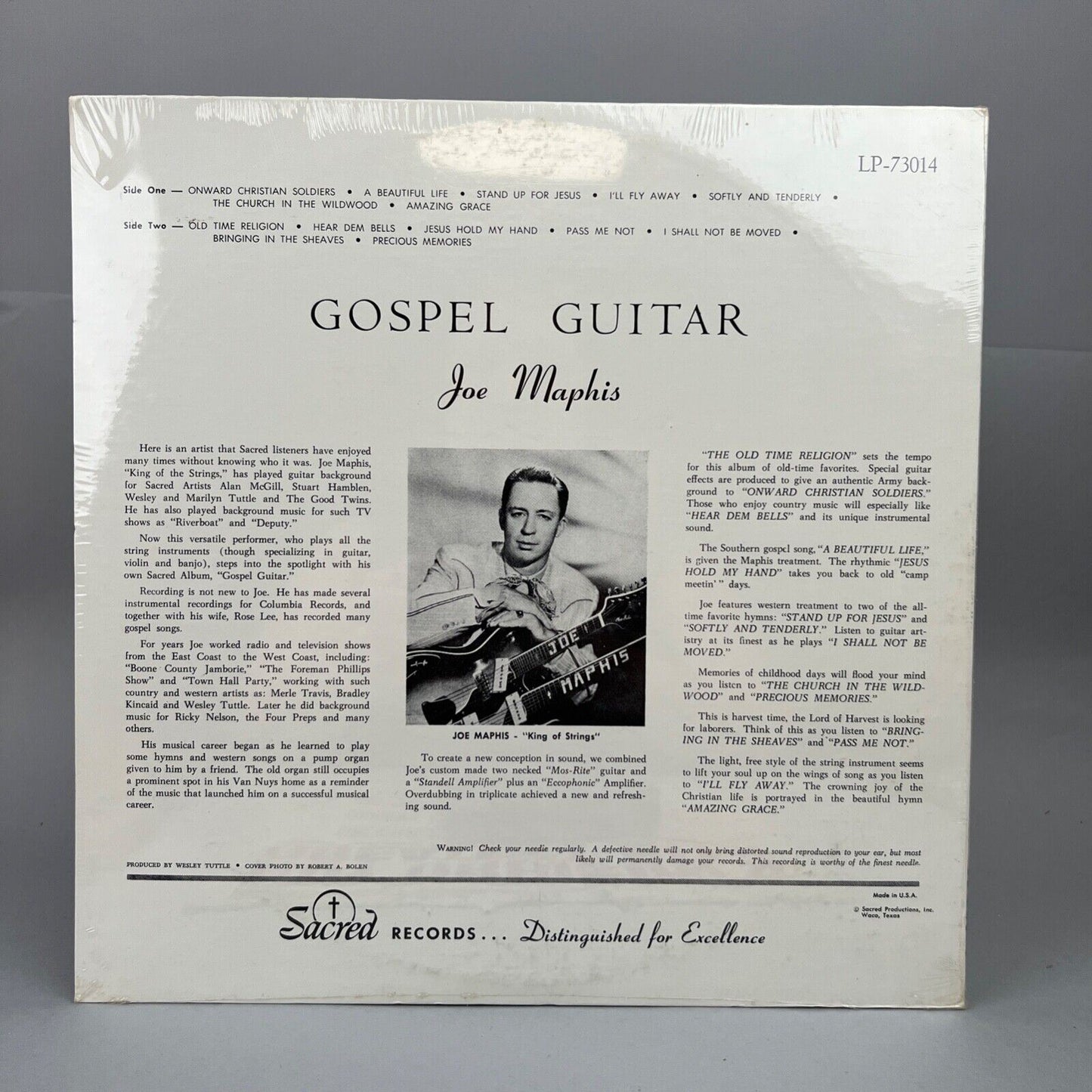 NEW Sealed Gospel Guitar by Joe Maphis Vinyl Record