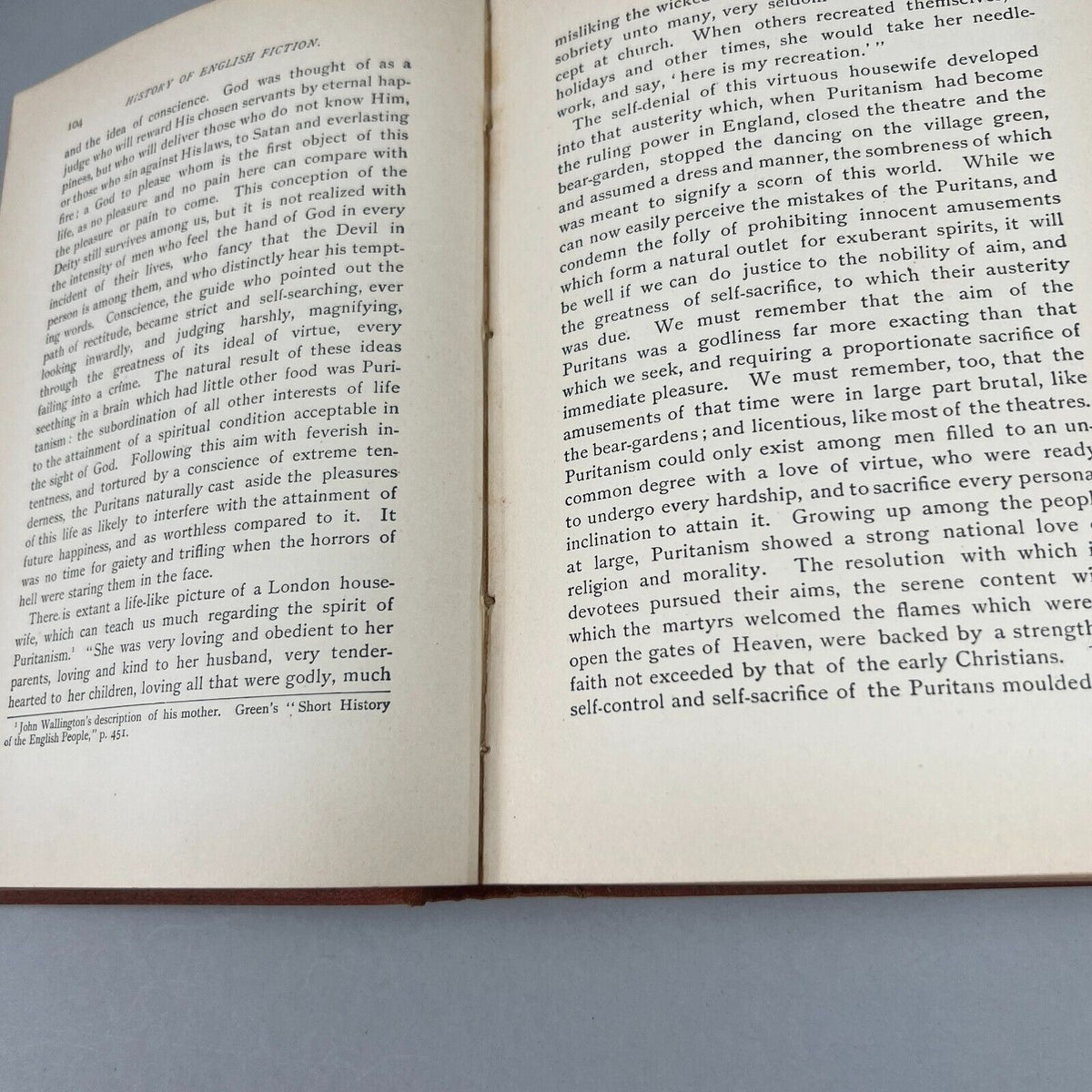 Antique 1894 History of English by Prose Fiction