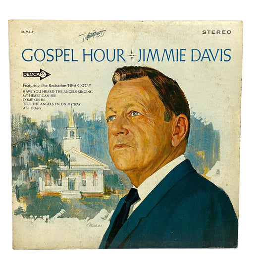 Jimmie Davis Gospel Hour LP Record Album Vinyl