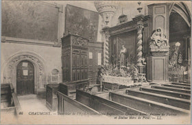 Early 1900s Antique Postcard Chaumont France French Catholic Interior Church