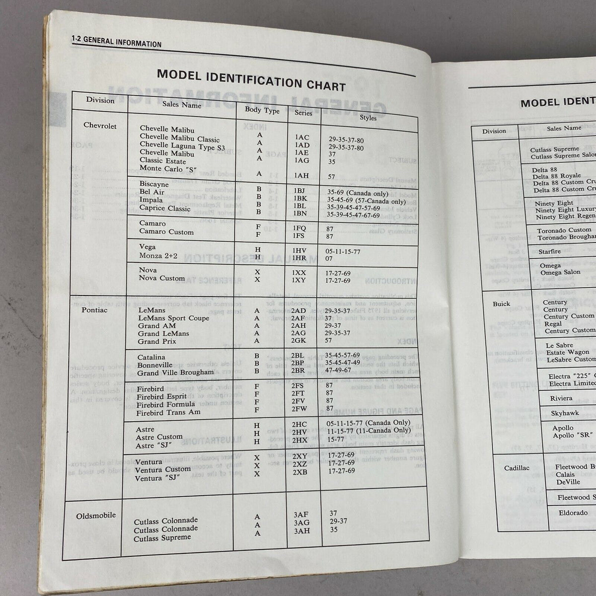 1975 Fisher Body Service Manual for All Body Styles, General Motors