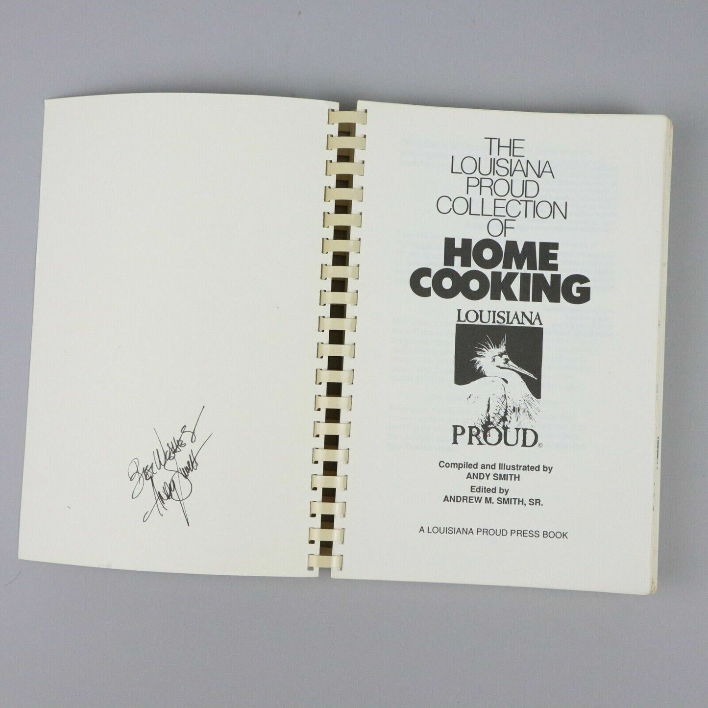 Signed - Louisiana Proud Collection of Home Cooking, Southern Soul food cookbook