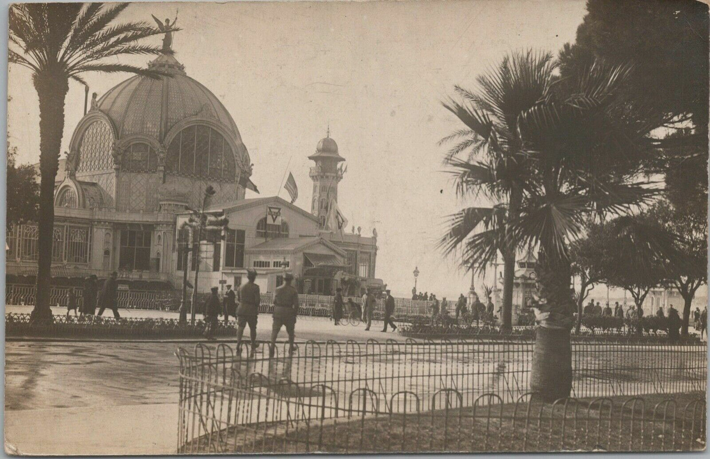 Real Photo Antique Postcard (RPPC) YMCA Crystal Palace,Casino - Nice, France