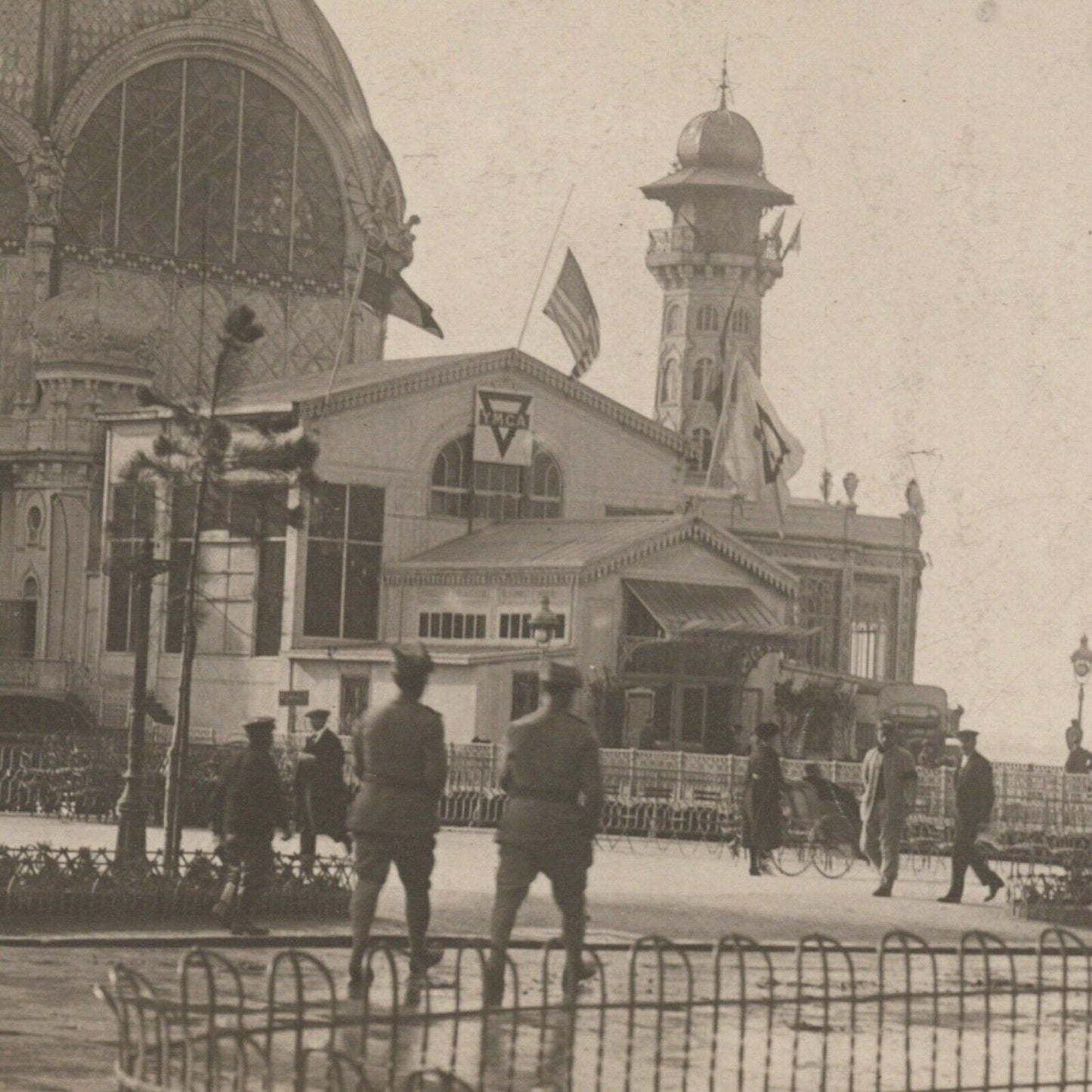 Real Photo Antique Postcard (RPPC) YMCA Crystal Palace,Casino - Nice, France