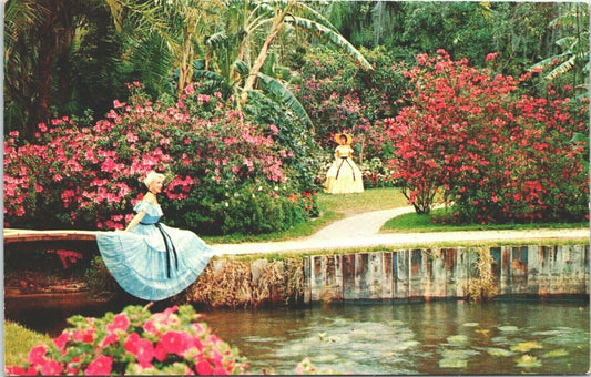 Vintage Postcard Beautiful Southern Belle Cypress Gardens, Florida