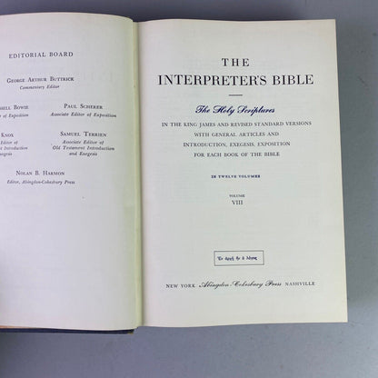 Interpreter's Bible Volume: VIII The Gospel According to St. Luke, St. John