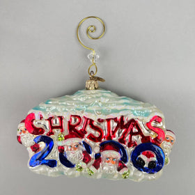 Christopher Radko Christmas 2000 with Santa's Ornament 3x6"