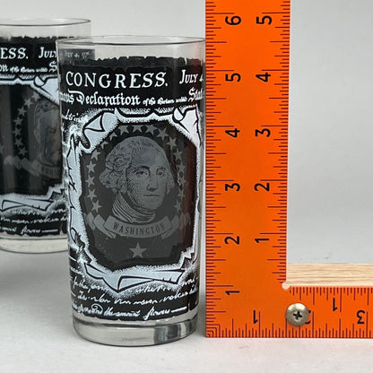 Set of 4 In Congress July 4 A Declaration 1776-1976, US presidents glasses