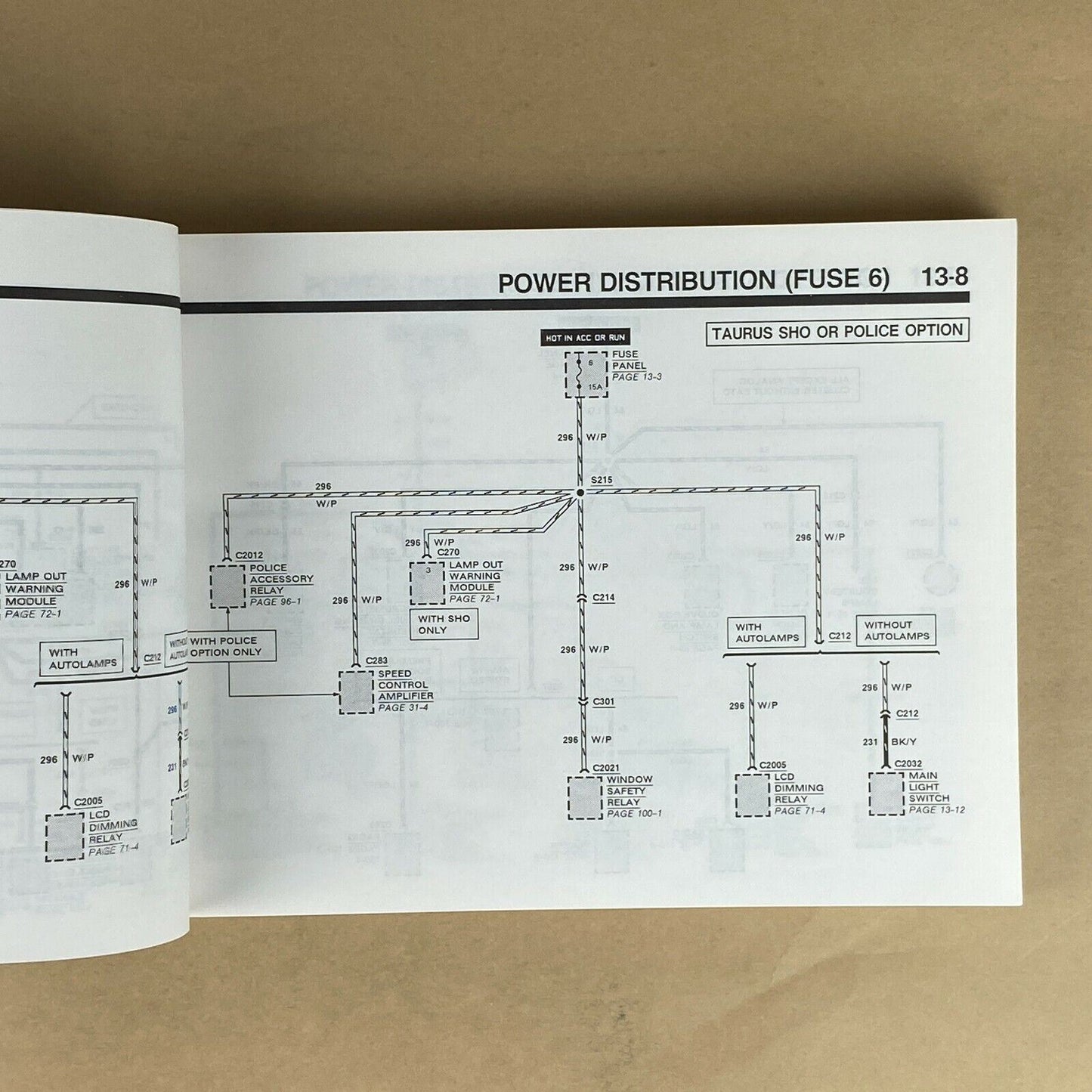 1991 Ford Taurus/Sable Electrical and Vacuum Trouble Shooting Manual