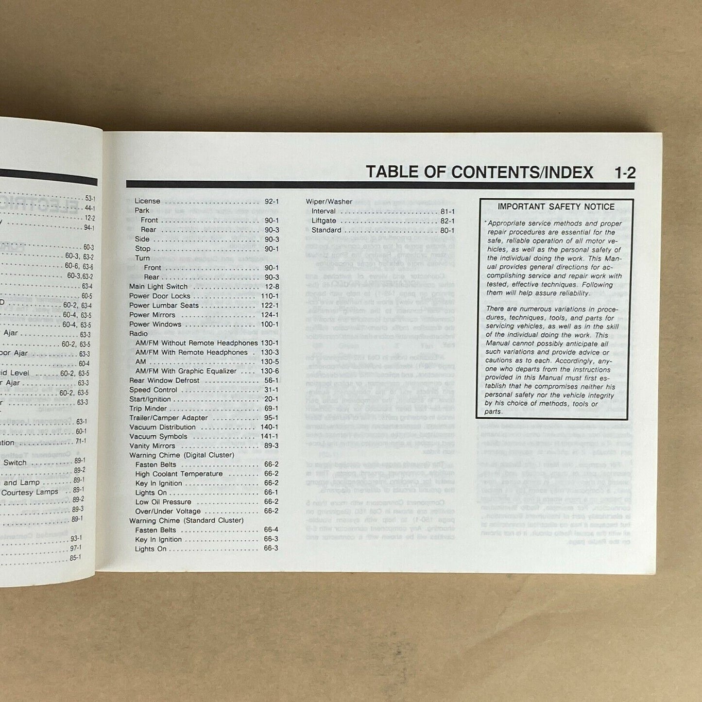 1990 Ford Aerostar Electrical and Vacuum Trouble Shooting Manual