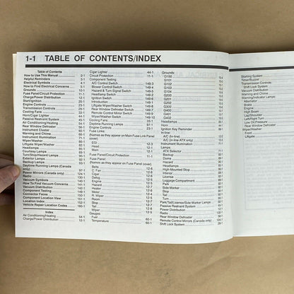 1991 Ford Festiva Electrical and Vacuum Trouble Shooting Manual