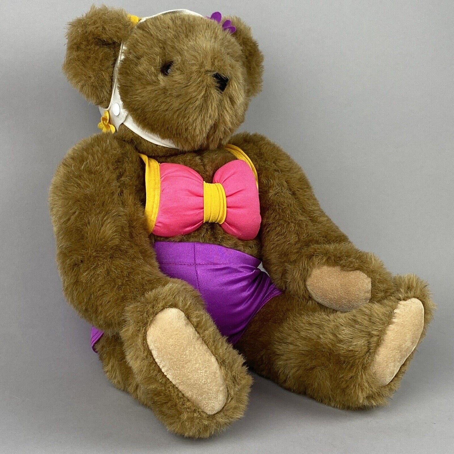 The Vermont Teddy Bear Company Jointed Bear with Bikini and Hat