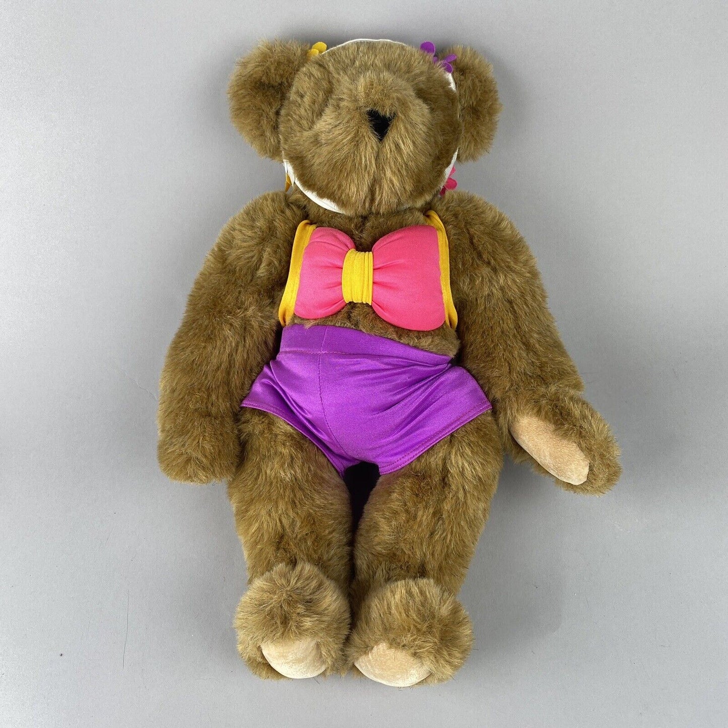 The Vermont Teddy Bear Company Jointed Bear with Bikini and Hat