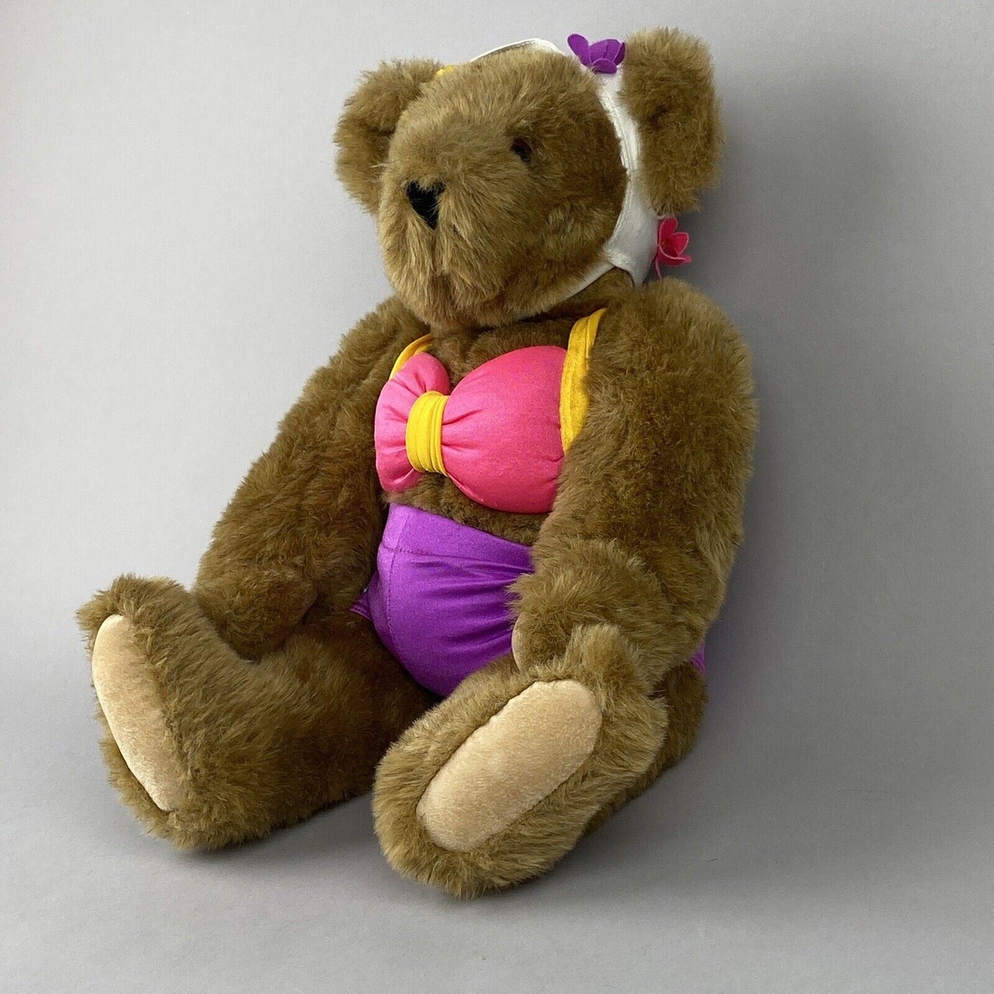 The Vermont Teddy Bear Company Jointed Bear with Bikini and Hat