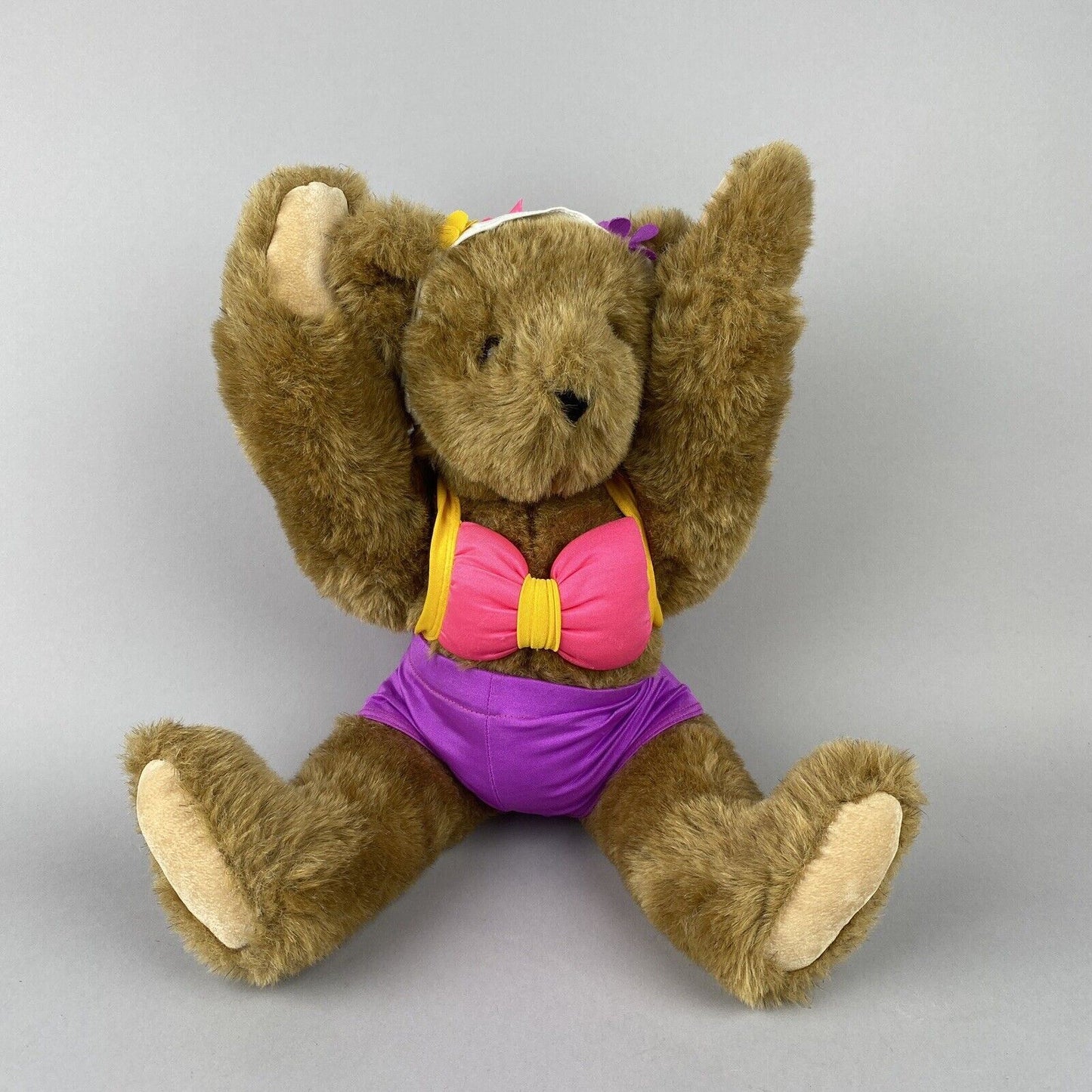 The Vermont Teddy Bear Company Jointed Bear with Bikini and Hat