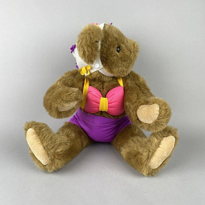 The Vermont Teddy Bear Company Jointed Bear with Bikini and Hat