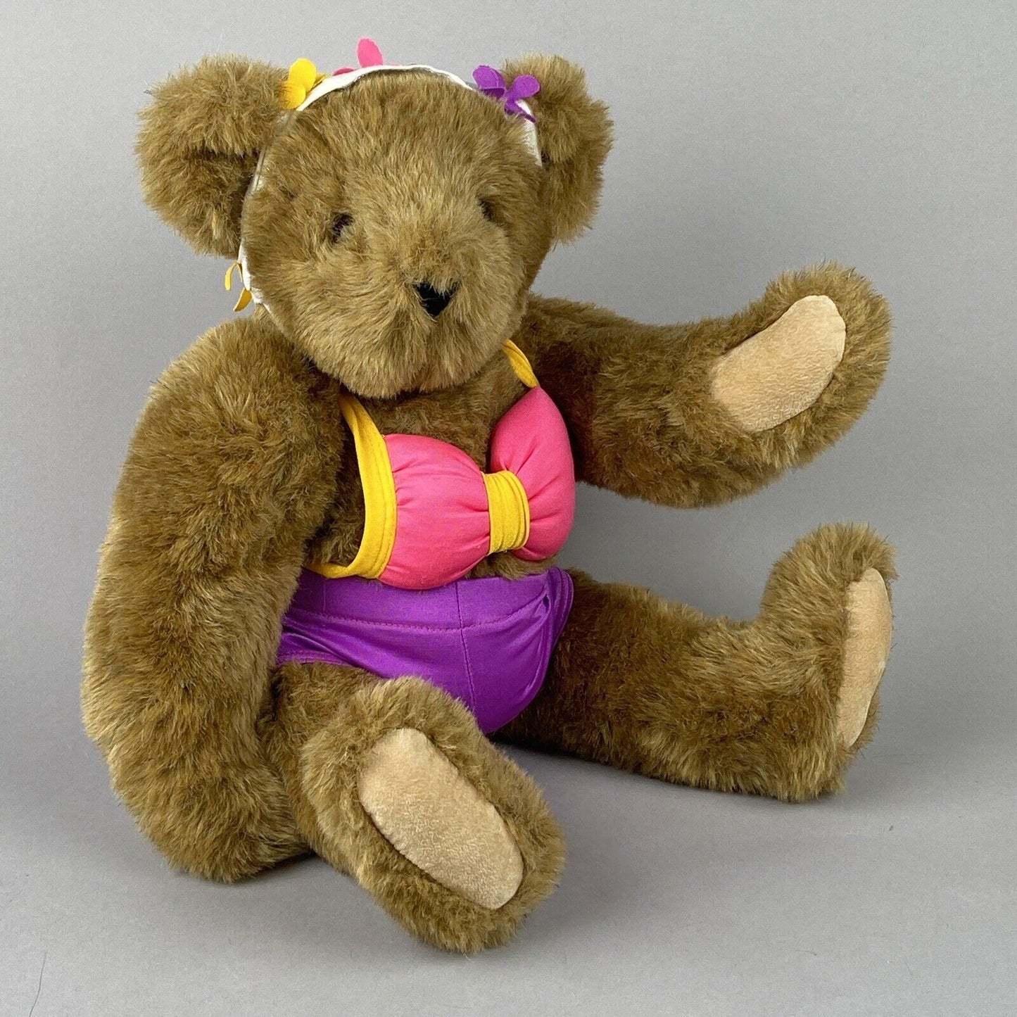 The Vermont Teddy Bear Company Jointed Bear with Bikini and Hat