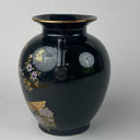 Satsuma Style Vase with Peacock Design 6.75" Tall