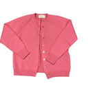 Hand Full Fashioned 100% Virgin Wool Pink Cardigan Sweater, Size 38