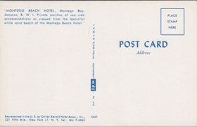Vintage Postcard Montego Bay, Jamaica, Beach Casa Beach D Cave Hotel