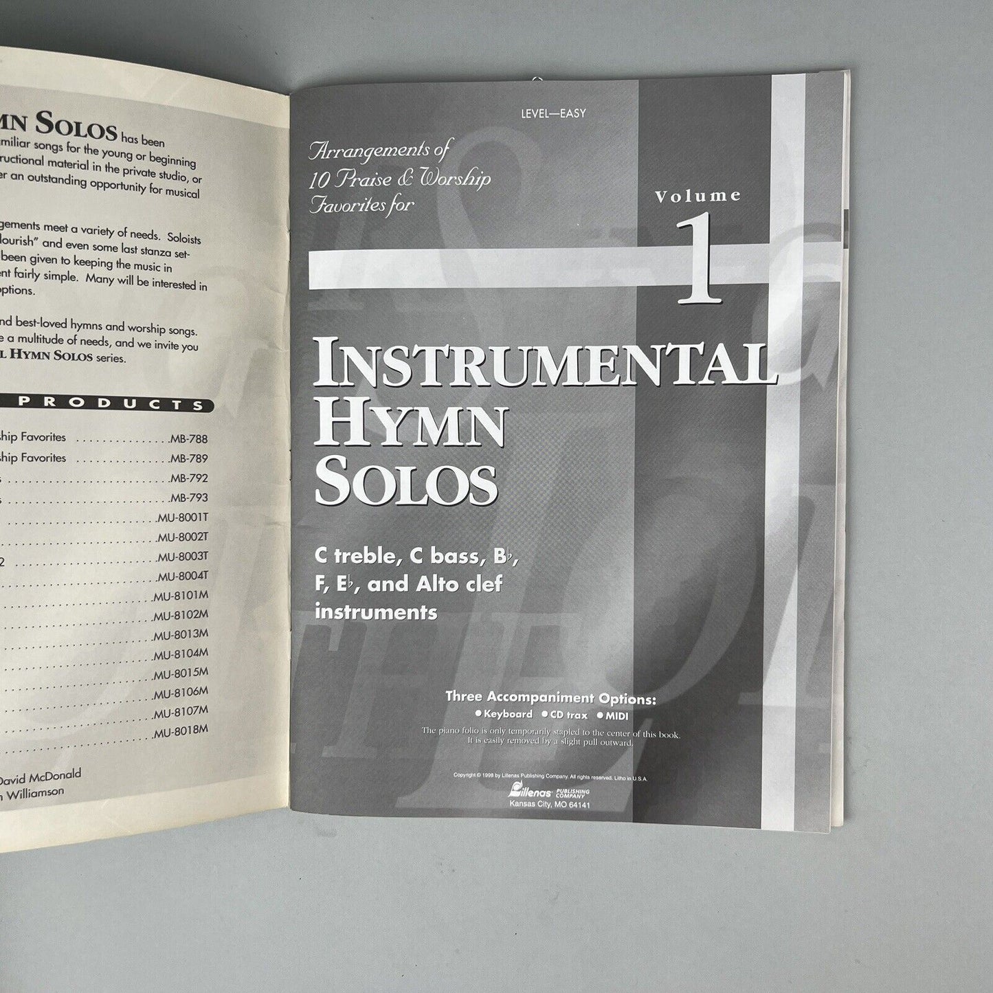 Instrumental Hymn Solos Vol. 1-Lillenas-C,Bflat,F, Eflat & Alto Clef instruments