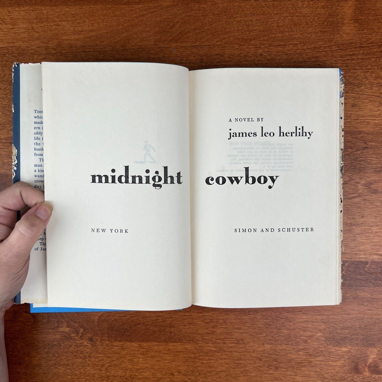 MIDNIGHT COWBOY 1965 Hardcover DJ Book Club Edition James Leo Herlihy Joe Buck