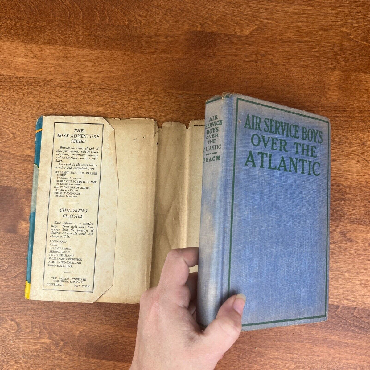 Air Service Boys Over The Atlantic by Charles Beach Hardcover 1920 Hardcover