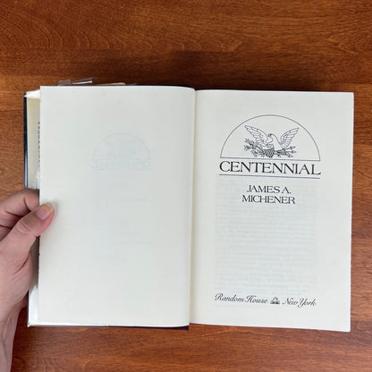 Centennial by James A. Michener, FIRST EDITION 1975 Hardcover Dustcover