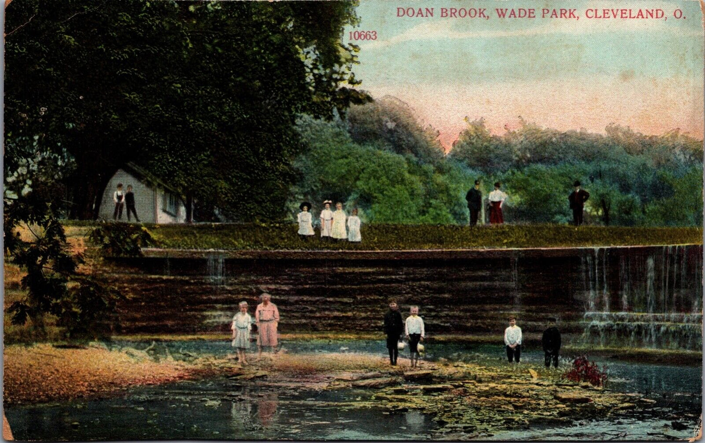 c1910 Postcard, Doan Brook, Wade Park, Cincinnati, Ohio