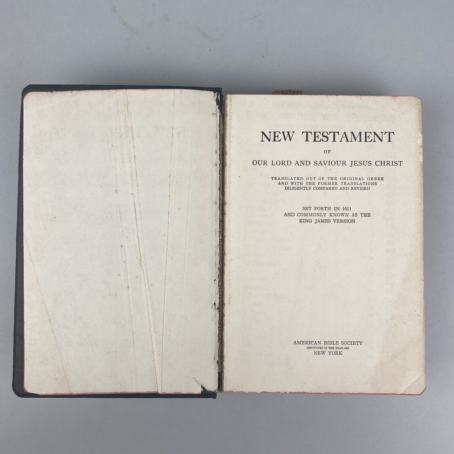 Vintage Copy of the Bible - New Testament - Large Print