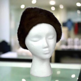 1950's Famous Bar French Room Women's Brown Mink Hat EUC