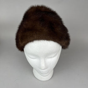 1950's Famous Bar French Room Women's Brown Mink Hat EUC