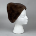 1950's Famous Bar French Room Women's Brown Mink Hat EUC