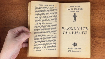 Passionate Playmates by Hank Janson, Sleaze vintage  1964, paperback