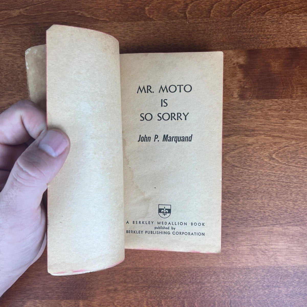 Mr. Moto Is So Sorry by John P. Marquand, Berkley Edition 1963, paperback