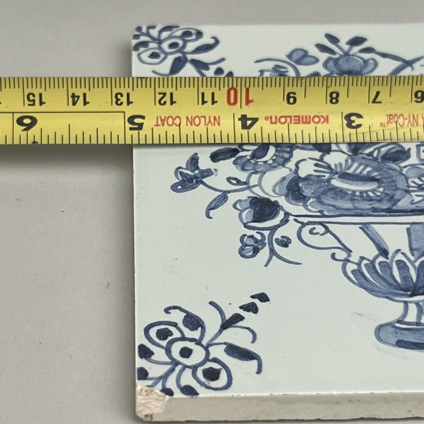 SET OF 2 - Hand Painted Delft Blue Holland Tiles (Trivet)