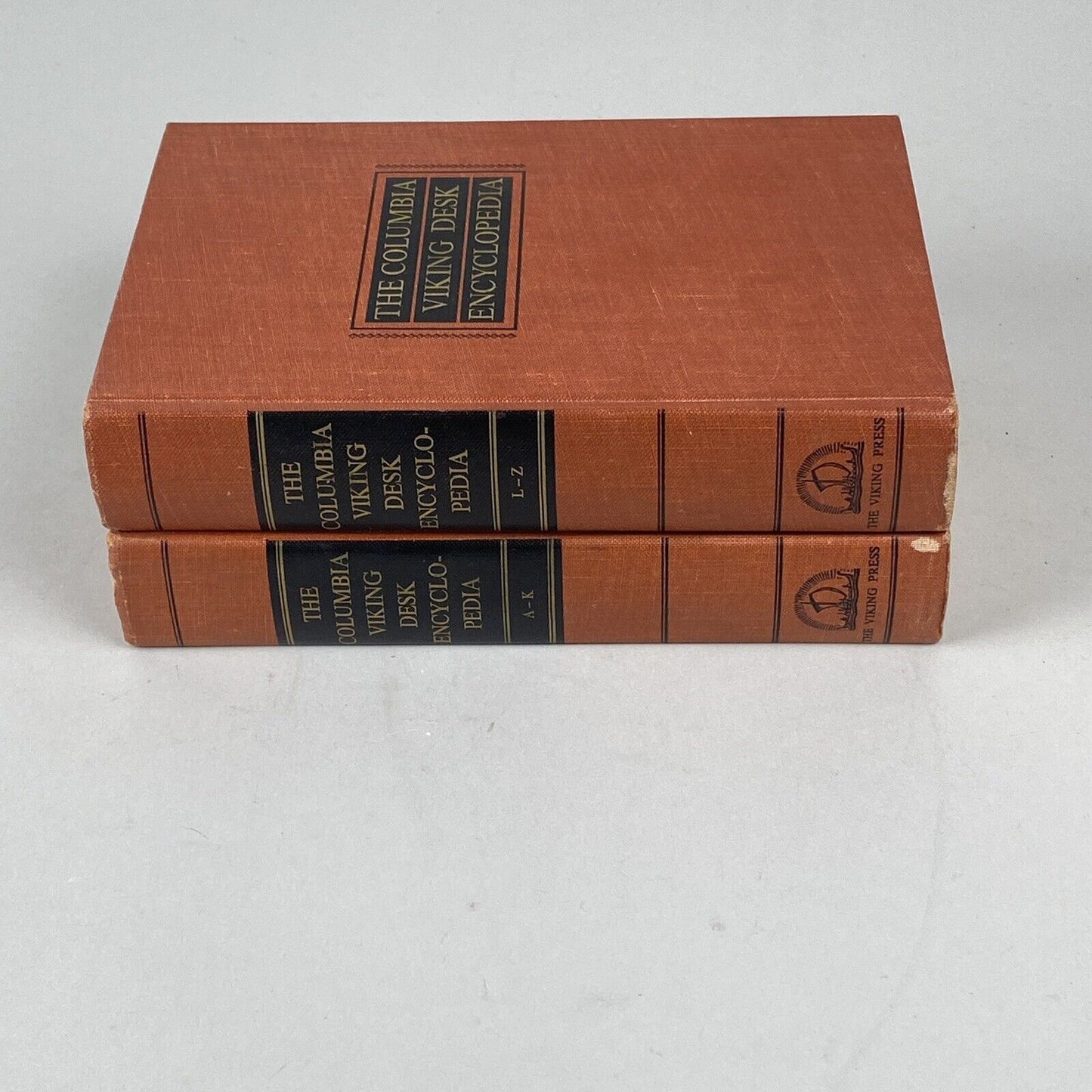 The Columbia Viking Desk Encyclopedia 2 Volume Set , Book Club Edition, 1956