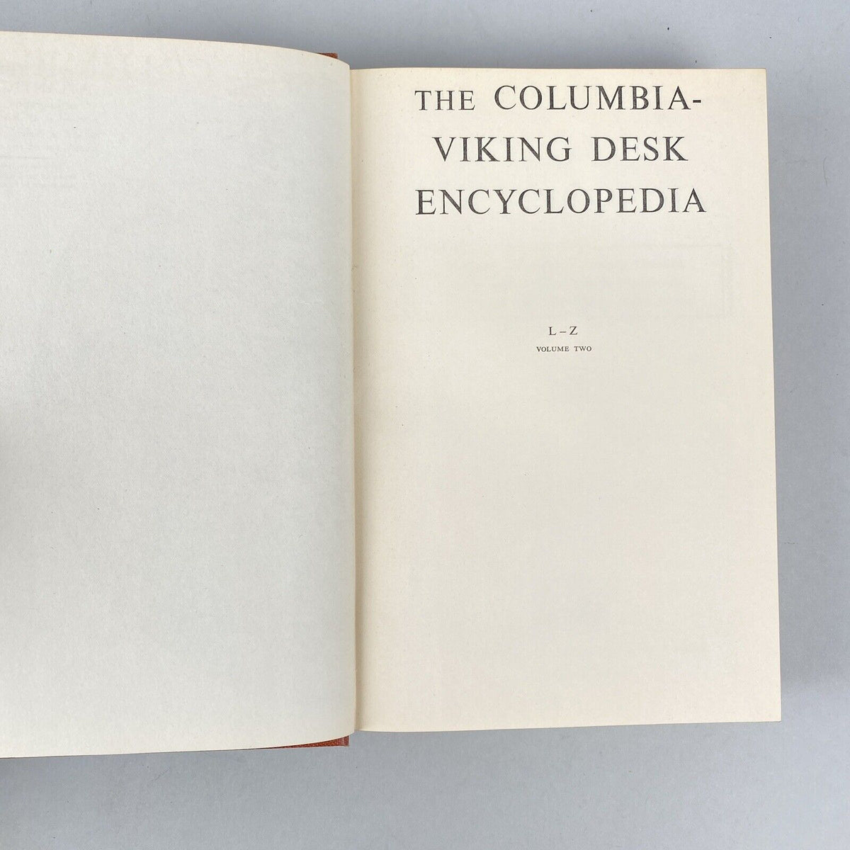 The Columbia Viking Desk Encyclopedia 2 Volume Set , Book Club Edition, 1956