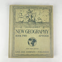 2 - 1920 ATWOOD NEW GEOGRAPHY Hardcover BOOK w/Color Maps,New York& Penn Edition