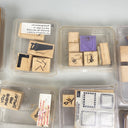 Lot of Craft Wood Block Rubber Stamps - Stampin Up, mostly unused