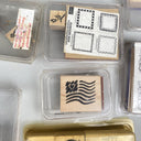 Lot of Craft Wood Block Rubber Stamps - Stampin Up, mostly unused